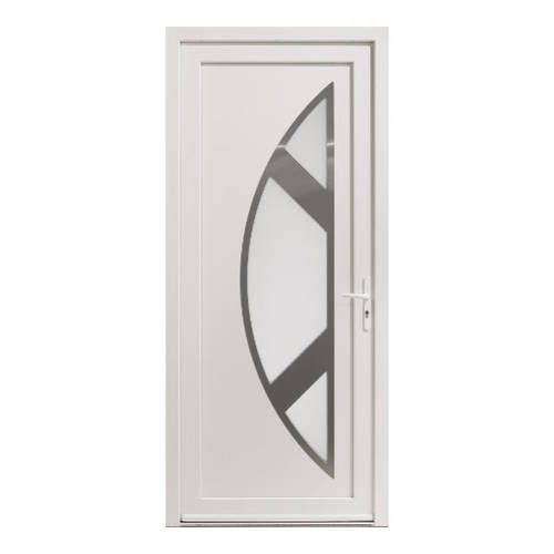 Porte d'entrée tiercée PVC modèle AUDRY avec semi fixe