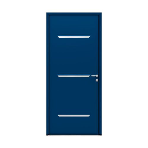 Porte d'entrée ACIER modèle BAO dimensions standard L 80 cm x H 215 cm avec pose