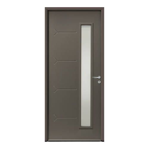 Porte d'entrée ACIER modèle NINO dimensions standard L 100 cm x H 215 cm