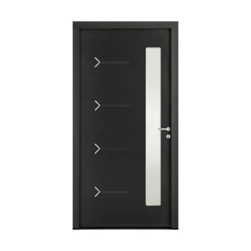 Porte d'entrée ACIER modèle ROMEO dimensions standard L 80 cm x H 215 cm