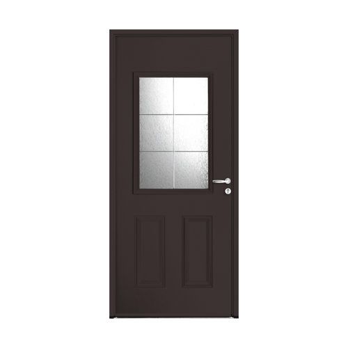 Porte d'entrée ACIER modèle LUCIO dimensions standard L 80 cm x H 215 cm