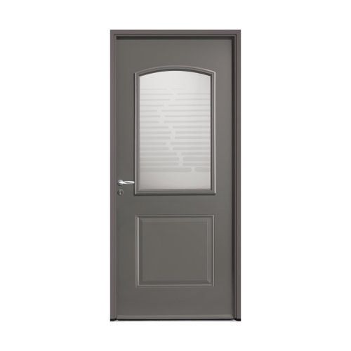 Porte d'entrée ACIER modèle THEO dimensions standard L 80 cm x H 215 cm avec pose